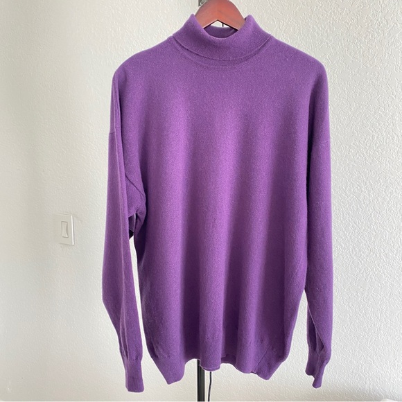bullock and jones purple turtleneckScottish Cashmere sweater